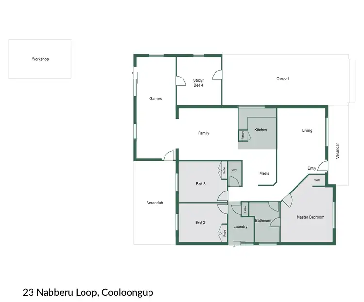Floorplan of Homely house listing, 23 Nabberu Loop, Cooloongup WA 6168