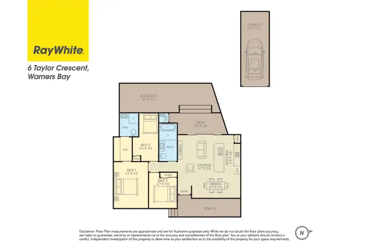 Floorplan of Homely house listing, 6 Taylor Crescent, Warners Bay NSW 2282