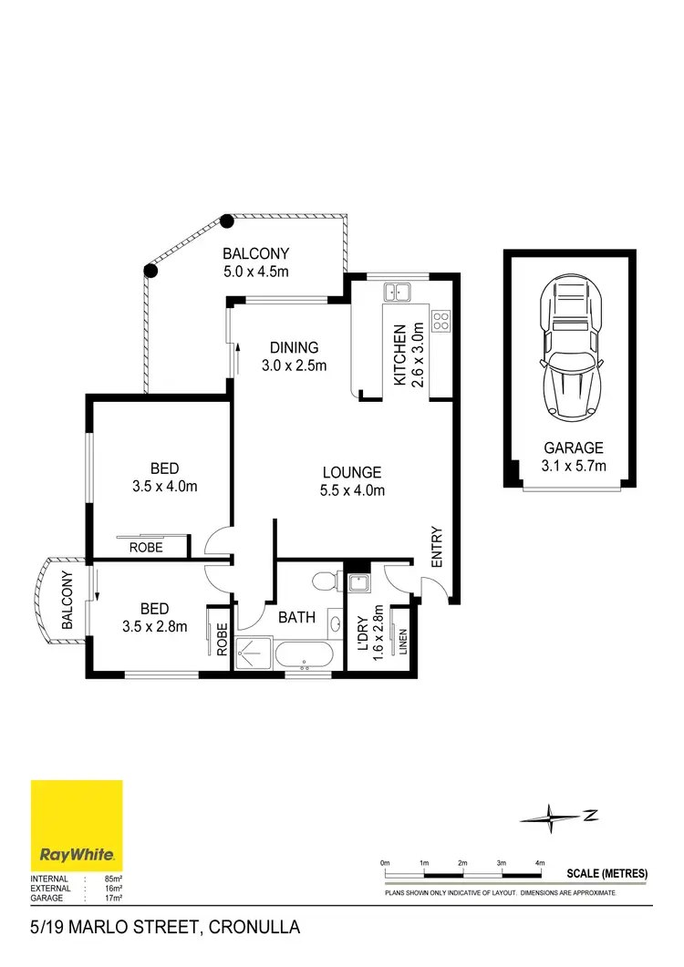 Floorplan of Homely unit listing, 5/19-23 Marlo Road, Cronulla NSW 2230