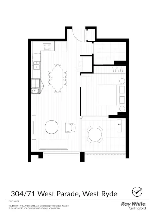 Floorplan of Homely apartment listing, 304/71 West Parade, West Ryde NSW 2114