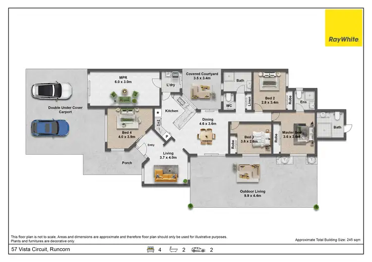 Floorplan of Homely house listing, 57 Vista Circuit, Runcorn QLD 4113