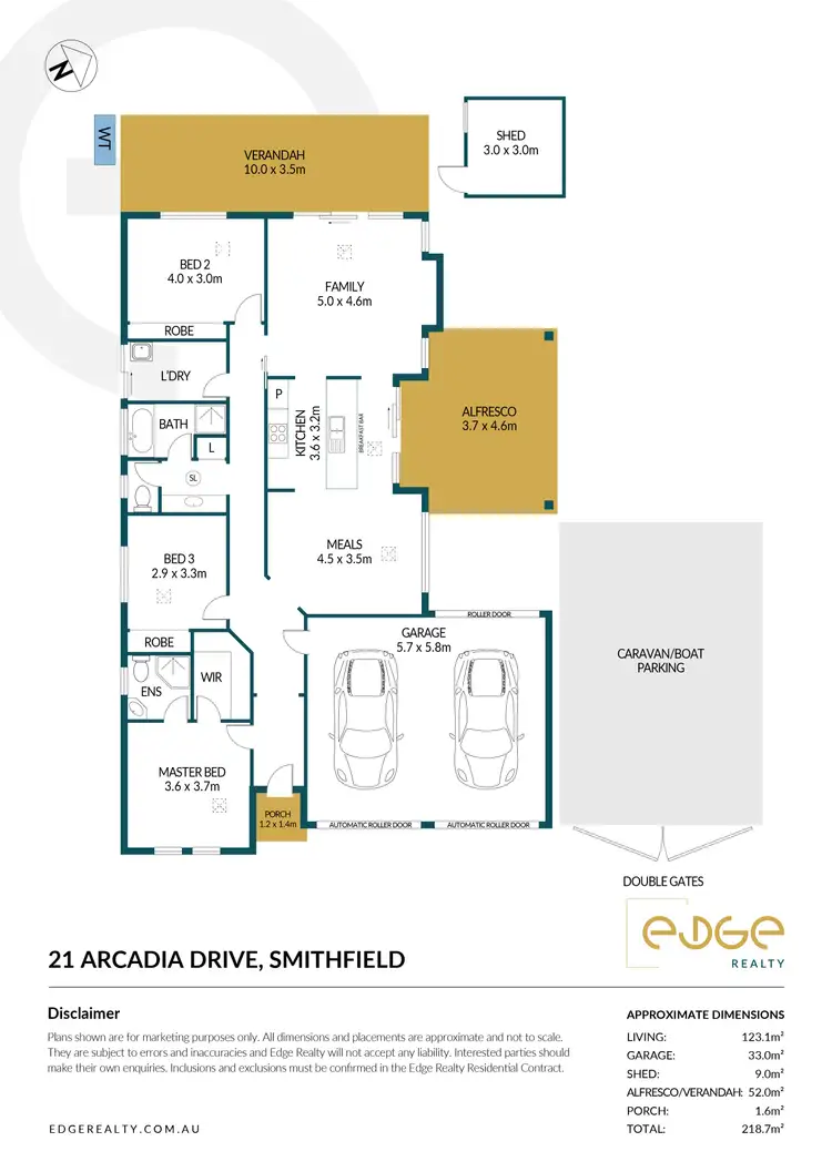 Floorplan of Homely house listing, 21 Arcadia Drive, Smithfield SA 5114