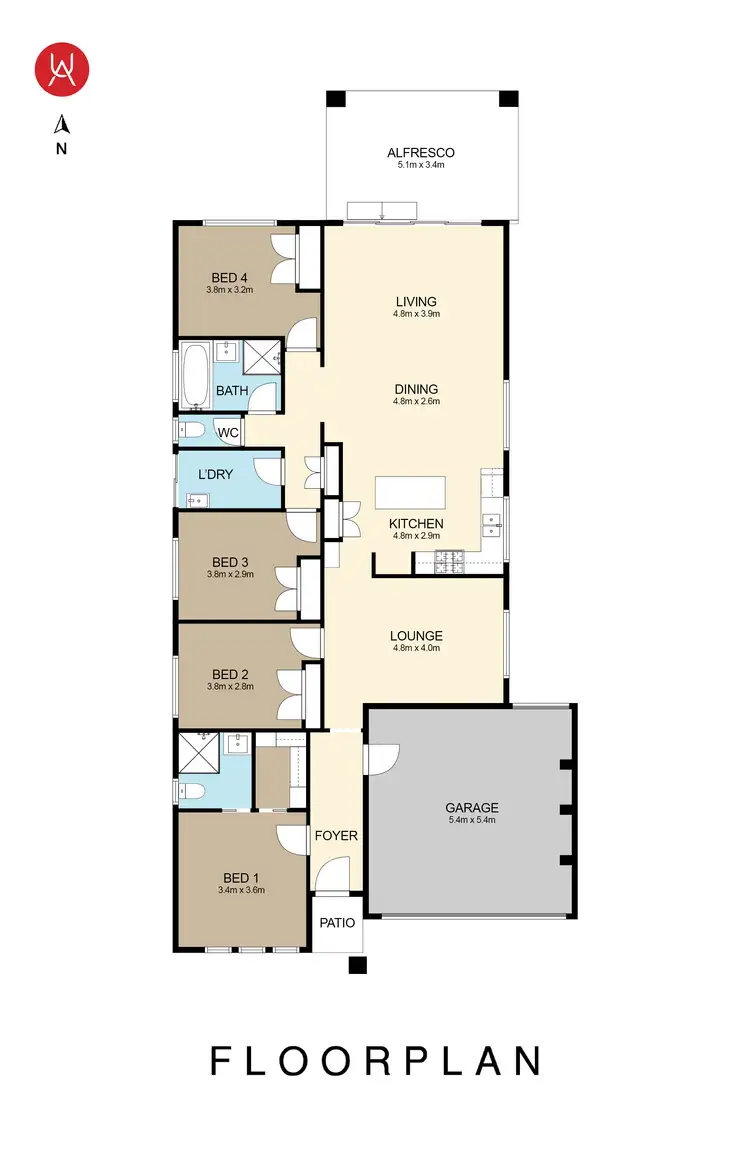 Floorplan of Homely house listing, 3 Dobroyd Drive, Elizabeth Hills NSW 2171
