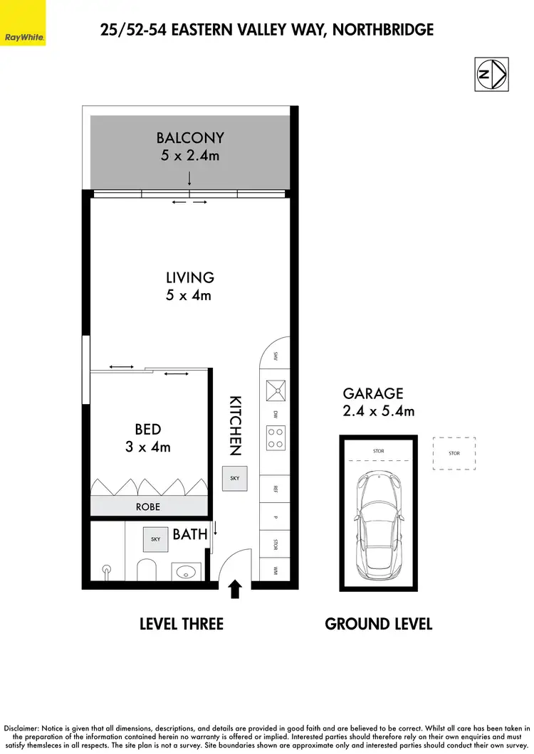 Floorplan of Homely apartment listing, 25/52-54 Eastern Valley Way, Northbridge NSW 2063