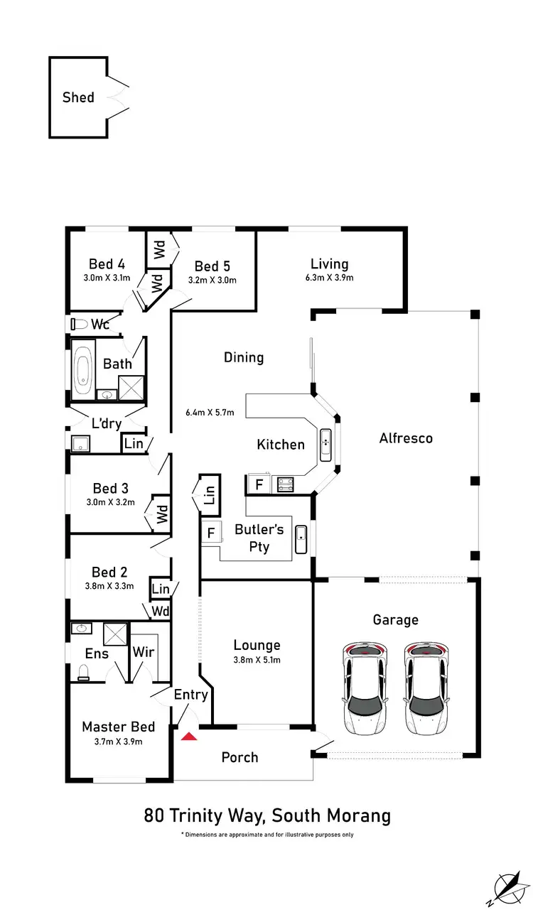 Floorplan of Homely other listing, 80 Trinity Way, South Morang VIC 3752