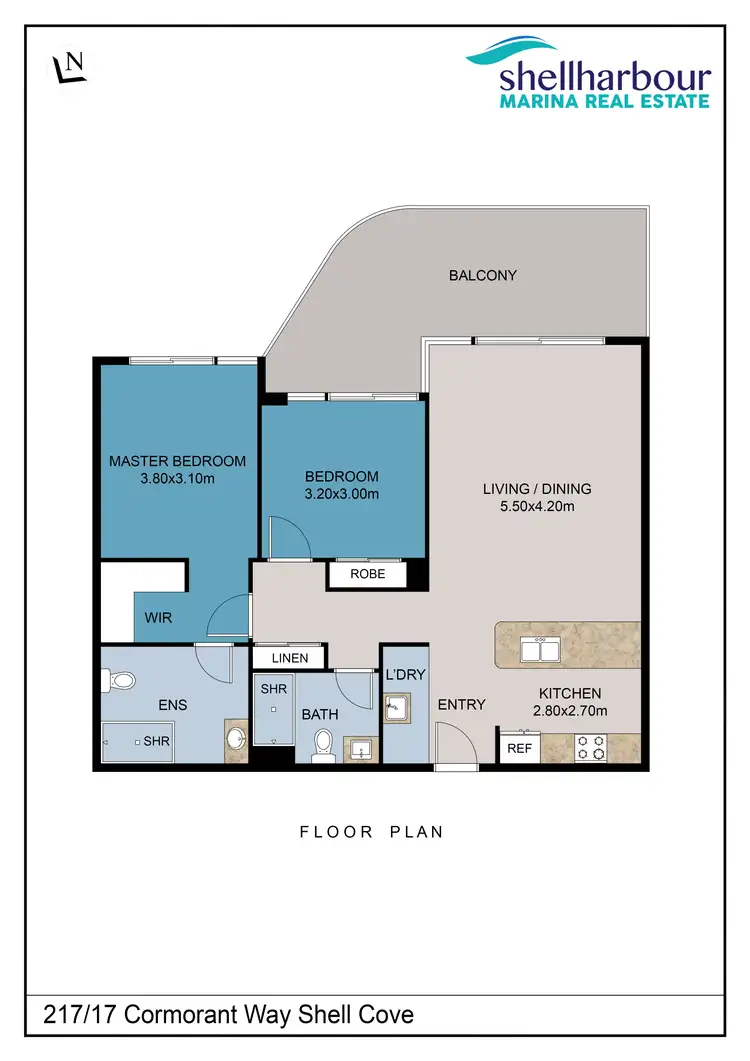 Floorplan of Homely apartment listing, 217/17 Cormorant Way, Shell Cove NSW 2529