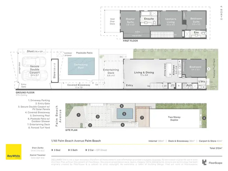 Floorplan of Homely semi-detached listing, 1/48 Palm Beach Avenue, Palm Beach QLD 4221