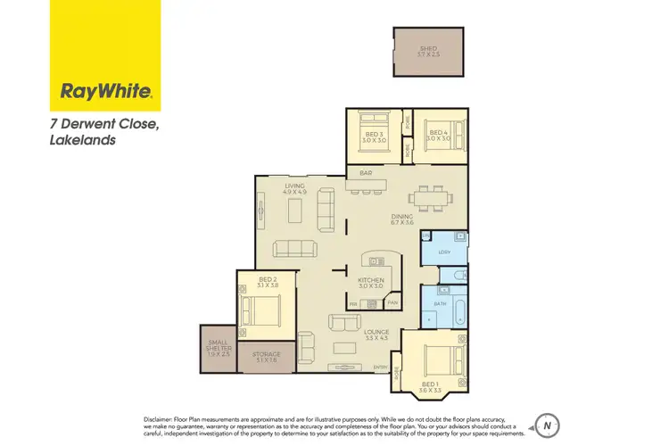 Floorplan of Homely house listing, 7 Derwent Crescent, Lakelands NSW 2282
