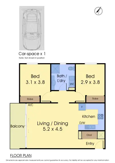 Floorplan of Homely apartment listing, 2/38 Rowell Drive, Mernda VIC 3754