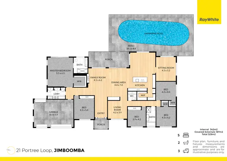 Floorplan of Homely house listing, 21 Portree Loop, Jimboomba QLD 4280