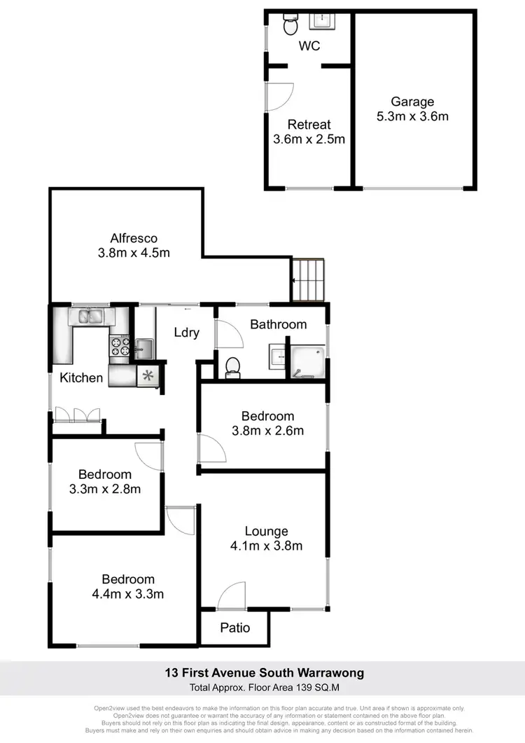 Floorplan of Homely house listing, 13 First Avenue South, Warrawong NSW 2502