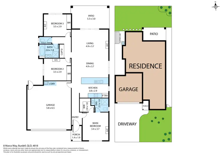 Floorplan of Homely house listing, 8 Marco Way, Burdell QLD 4818