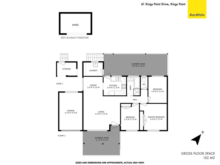 Floorplan of Homely house listing, 61 Kings Point Drive, Kings Point NSW 2539