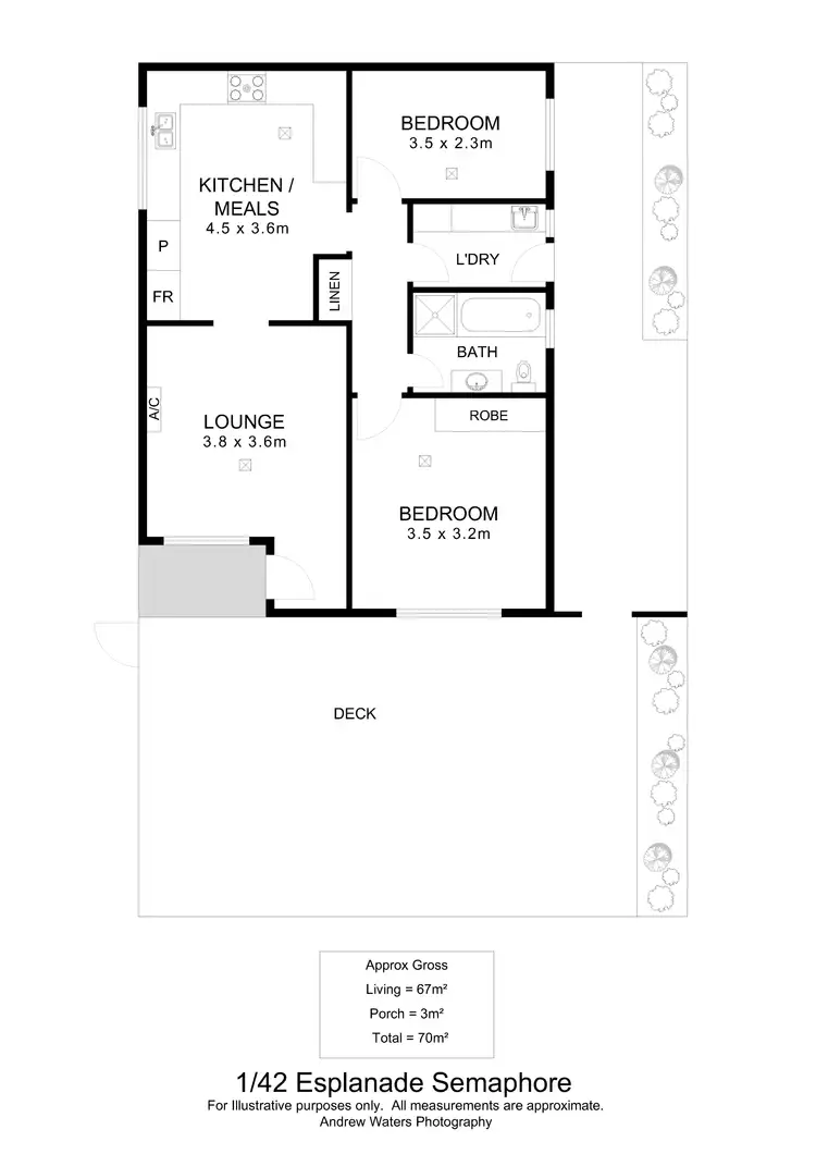 Floorplan of Homely unit listing, 1/42 Esplanade, Semaphore SA 5019
