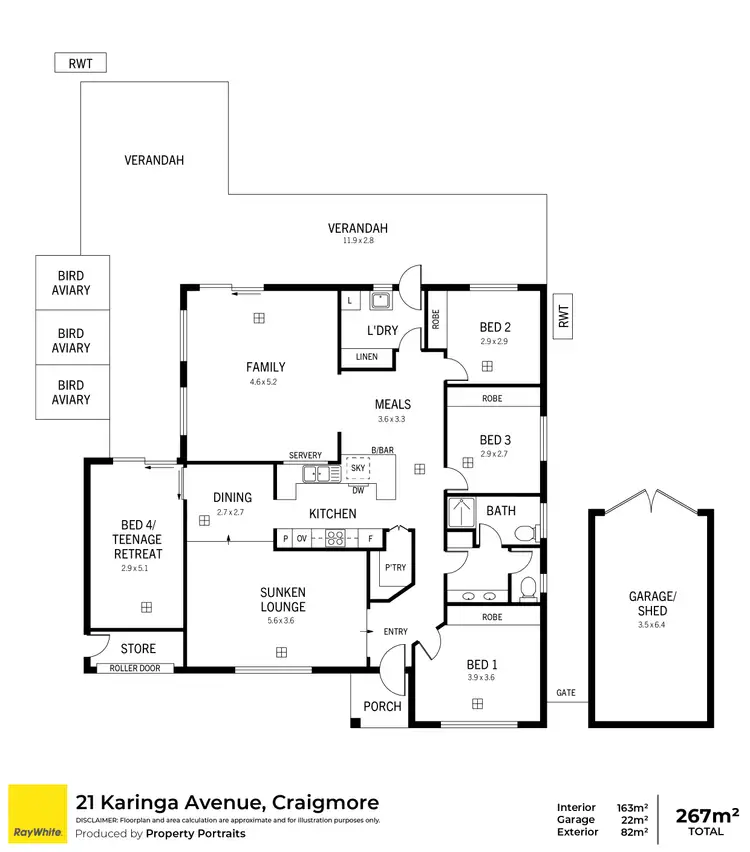 Floorplan of Homely house listing, 21 Karinga Avenue, Craigmore SA 5114