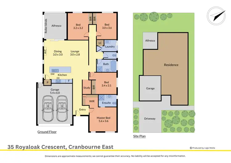 Floorplan of Homely house listing, 35 Royaloak Crescent, Cranbourne East VIC 3977