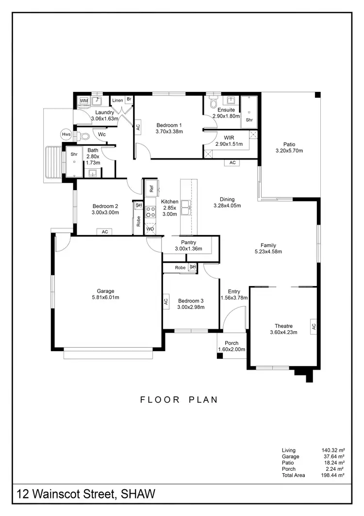 Floorplan of Homely house listing, 12 Wainscot Street, Shaw QLD 4818