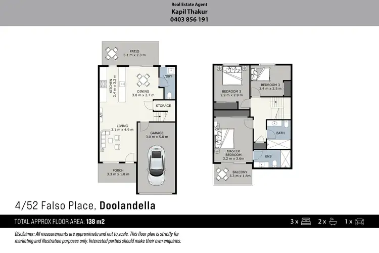 Floorplan of Homely townhouse listing, 4/52 Falso Place, Doolandella QLD 4077