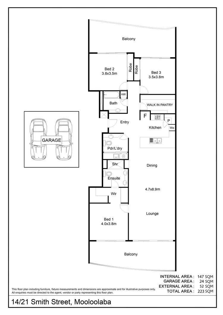 Floorplan of Homely unit listing, 14/21 Smith Street, Mooloolaba QLD 4557