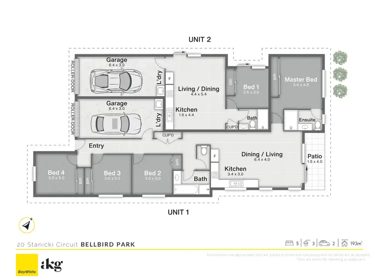 Floorplan of Homely semi-detached listing, 20 Stanicki Circuit, Bellbird Park QLD 4300