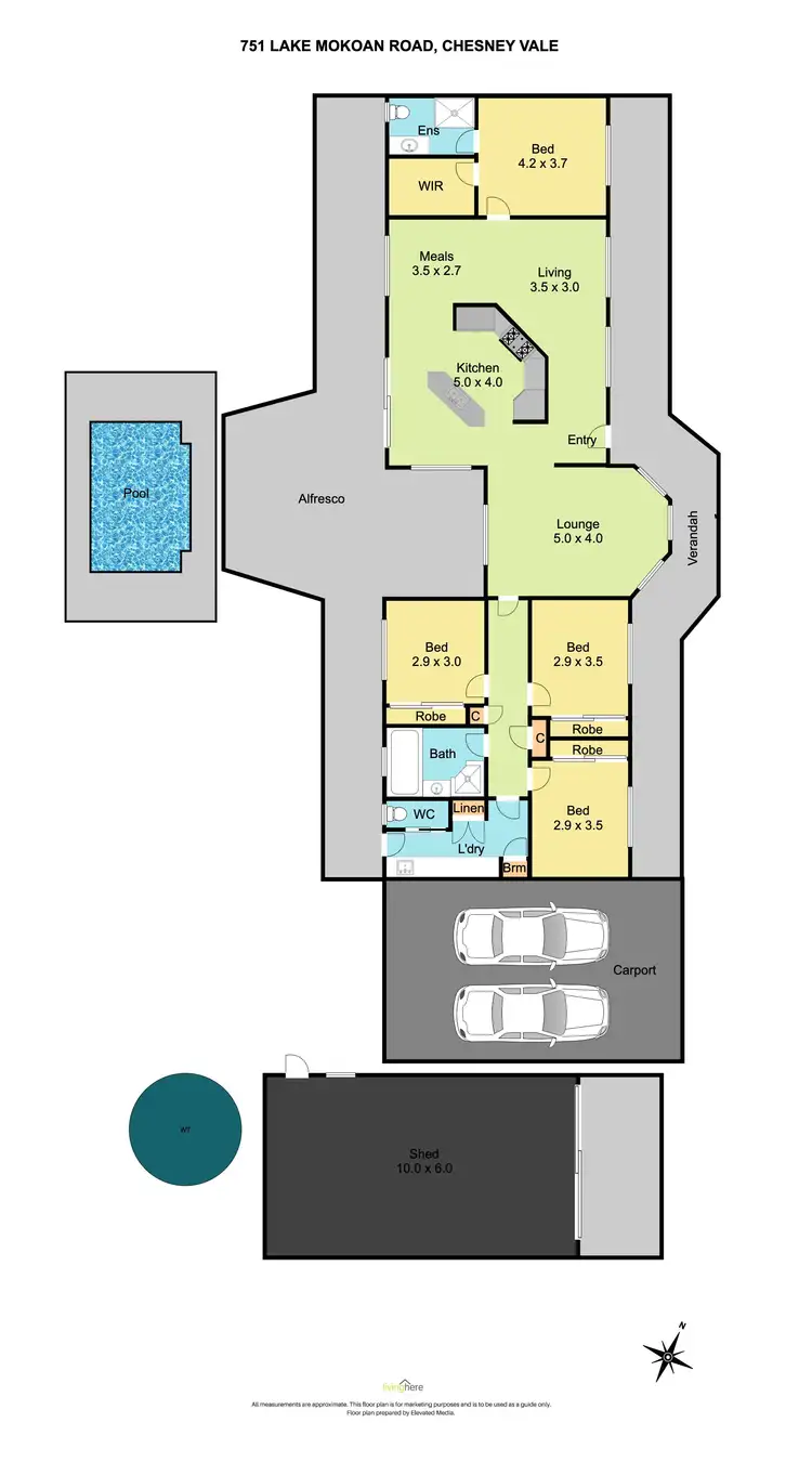 Floorplan of Homely rural property listing, 751 Lake Mokoan Road, Chesney Vale VIC 3725