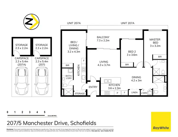 Floorplan of Homely apartment listing, 207/5 Manchester Drive, Schofields NSW 2762