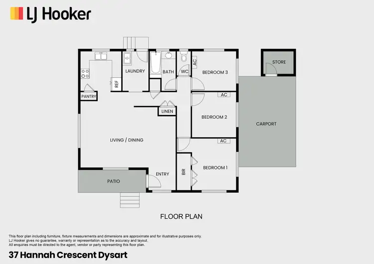 Floorplan of Homely house listing, 37 Hannah Crescent, Dysart QLD 4745
