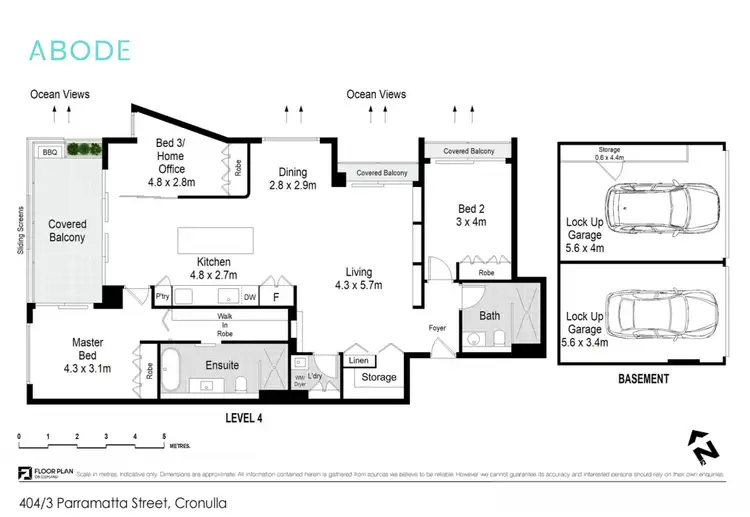 Floorplan of Homely apartment listing, 404/3 Parramatta St, Cronulla NSW 2230