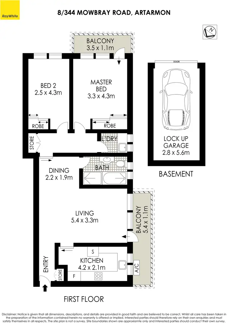 Floorplan of Homely apartment listing, 8/344 Mowbray Road, Artarmon NSW 2064