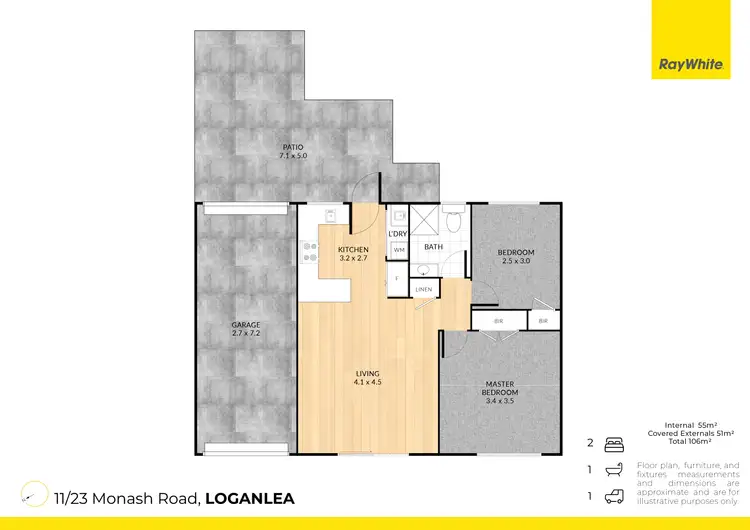 Floorplan of Homely unit listing, 11/23 Monash Road, Loganlea QLD 4131