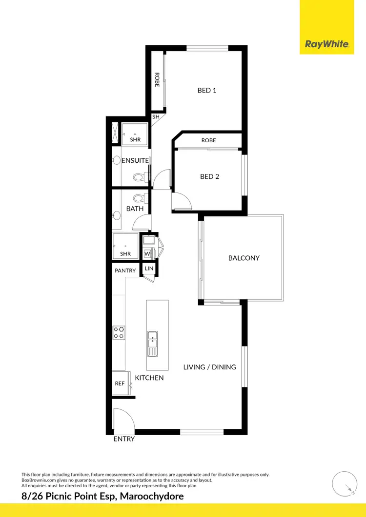 Floorplan of Homely unit listing, 8/26 Picnic Point Esplanade, Maroochydore QLD 4558