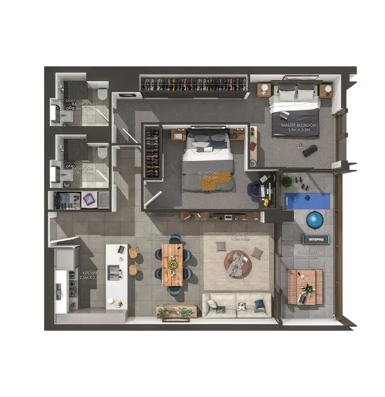 Floorplan of Homely apartment listing, 51407/2c Figtree Drive, Sydney Olympic Park NSW 2127