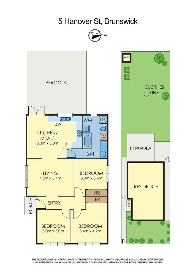 Floorplan of Homely house listing, 5 Hanover Street, Brunswick VIC 3056