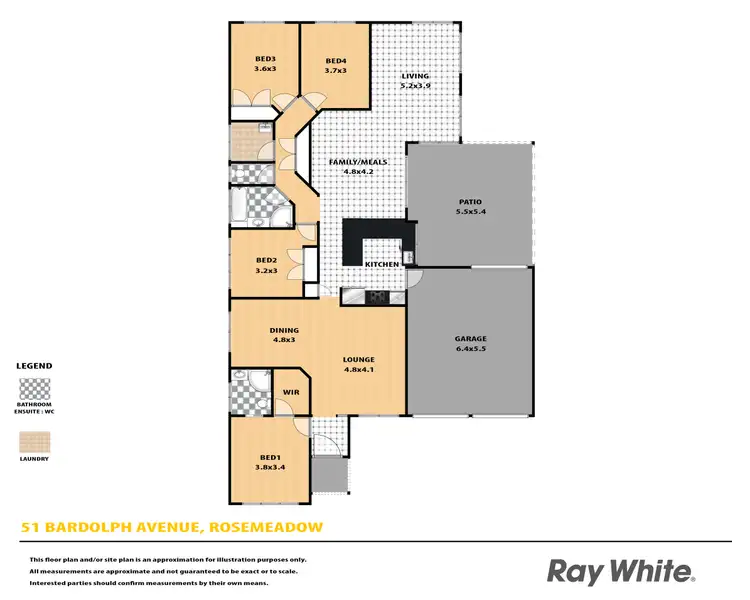 Floorplan of Homely house listing, 51 Bardolph Avenue, Rosemeadow NSW 2560