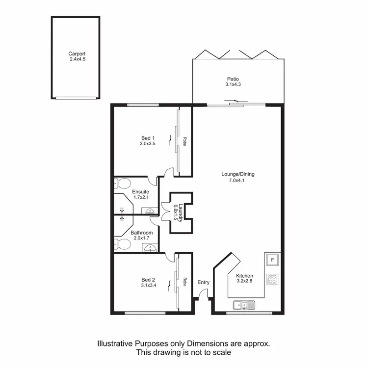 Floorplan of Homely apartment listing, 113/2-8 Rigg Street, Woree QLD 4868