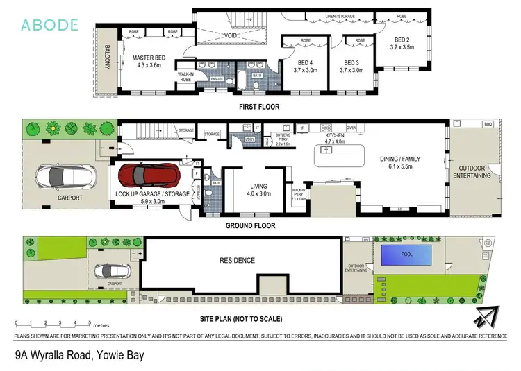 Floorplan of Homely semi-detached listing, 9a Wyralla Road, Yowie Bay NSW 2228