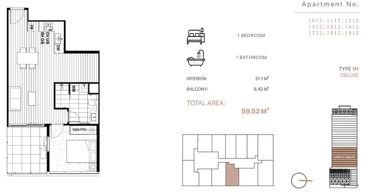 Floorplan of Homely apartment listing, 1012/6 Penaluna Place, Adelaide SA 5000
