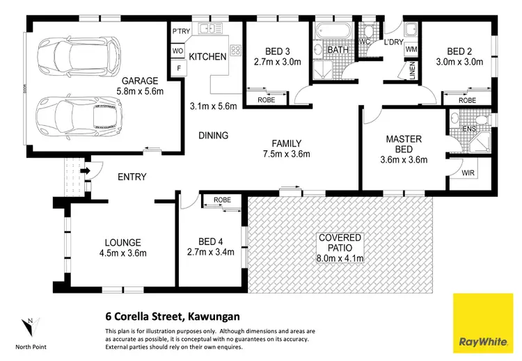 Floorplan of Homely house listing, 6 Corella Street, Kawungan QLD 4655