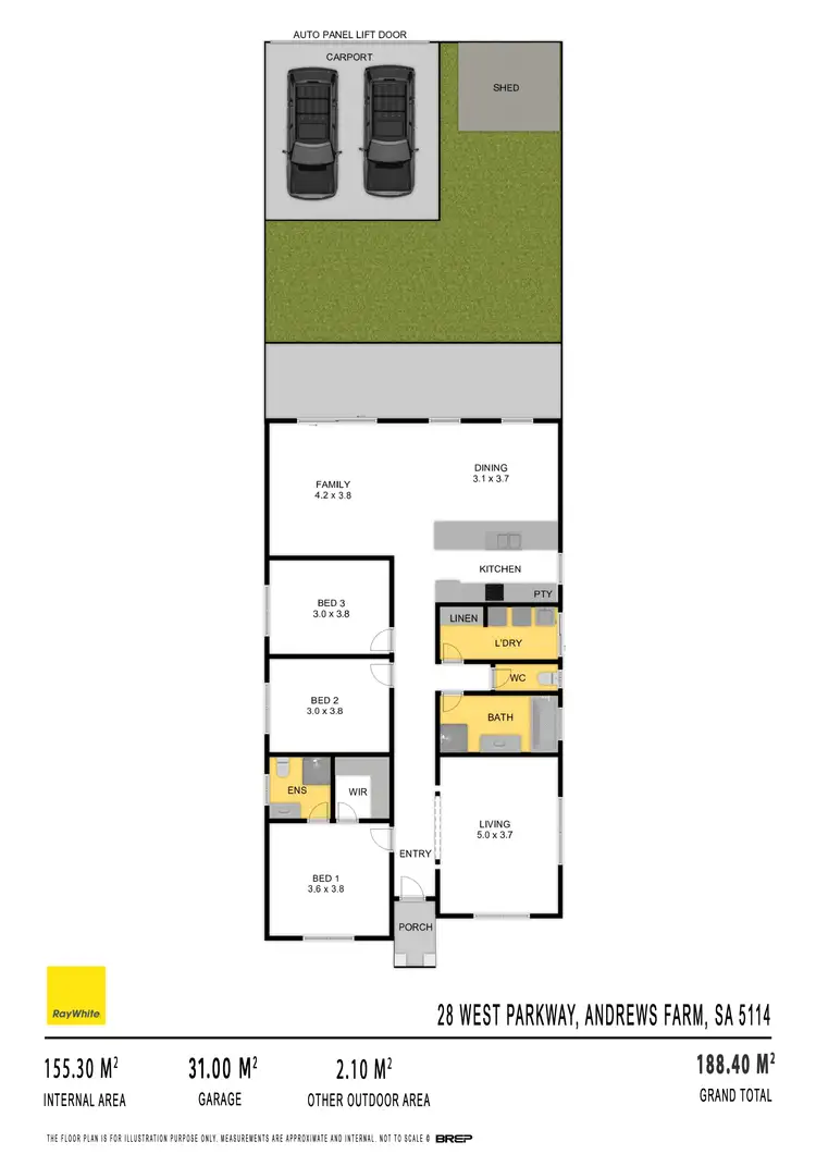 Floorplan of Homely house listing, 28 West Parkway, Andrews Farm SA 5114