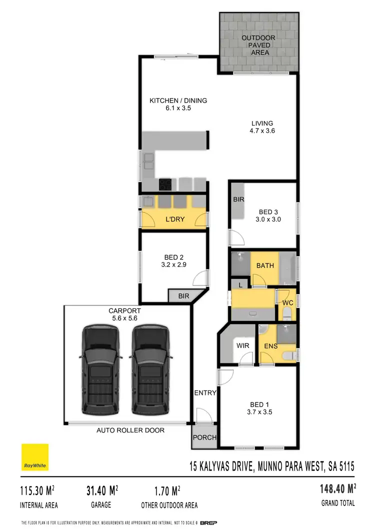 Floorplan of Homely house listing, 15 Kalyvas Drive, Munno Para West SA 5115