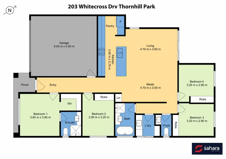 Floorplan of Homely house listing, 203 Whitecross Drive, Thornhill Park VIC 3335