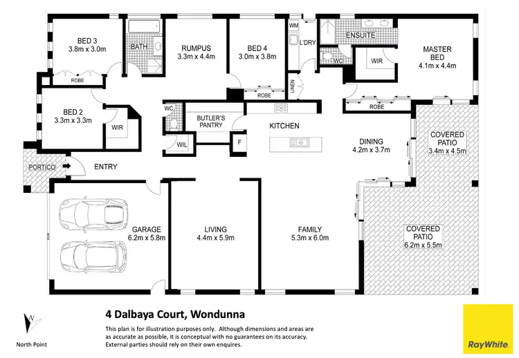 Floorplan of Homely house listing, 4 Dalbaya Court, Wondunna QLD 4655