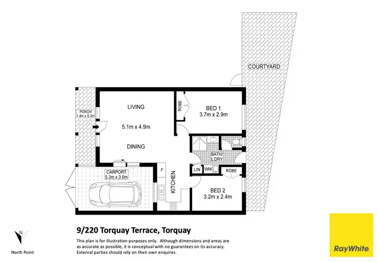 Floorplan of Homely unit listing, 9/220 Torquay Terrace, Torquay QLD 4655