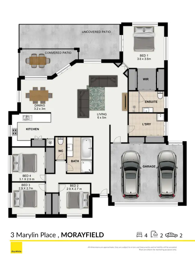 Floorplan of Homely house listing, 3 Marilyn Place, Morayfield QLD 4506