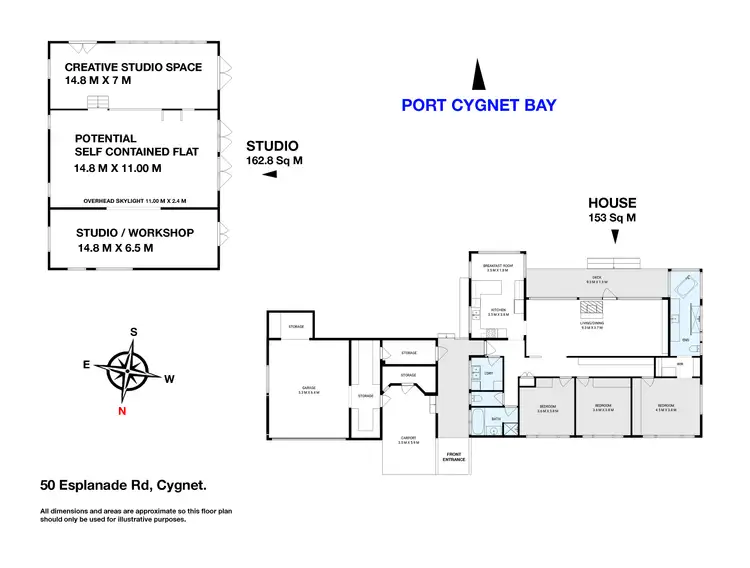 Floorplan of Homely house listing, 50 Esplanade Road, Cygnet TAS 7112