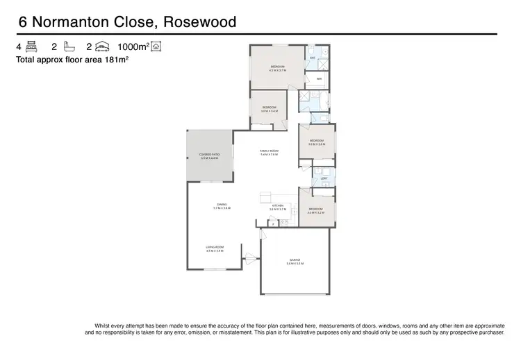 Floorplan of Homely house listing, 6 Normanton Close, Rosewood QLD 4340