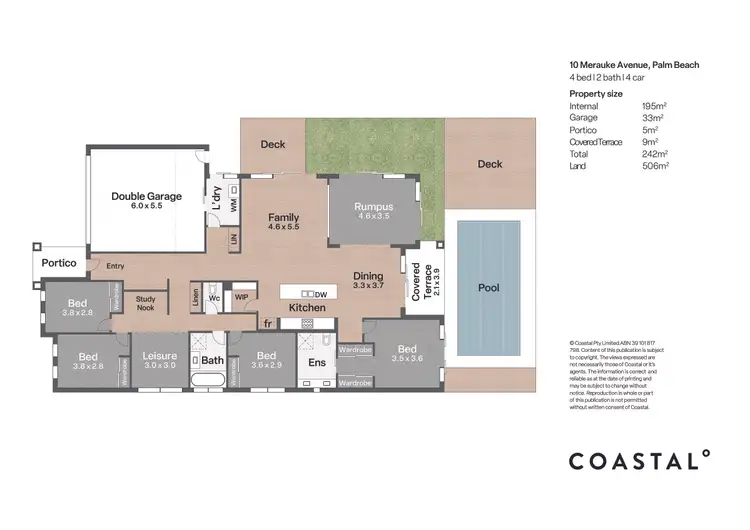 Floorplan of Homely house listing, 10 Merauke Avenue, Palm Beach QLD 4221