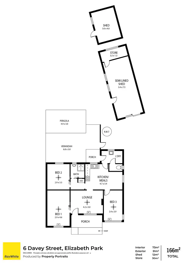 Floorplan of Homely house listing, 6 Davey Street, Elizabeth Park SA 5113