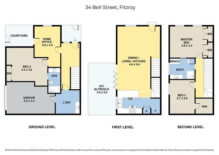 Floorplan of Homely house listing, 34 Bell Street, Fitzroy VIC 3065