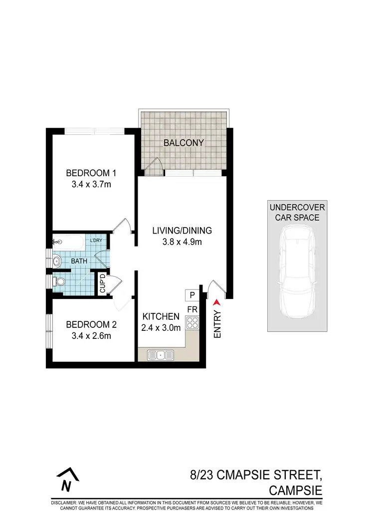 Floorplan of Homely unit listing, 8/23-25 Campsie Street, Campsie NSW 2194